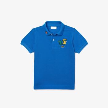 Lacoste Fun Crocodiles Cotton Piqué Polo Dětské - Polo Blankyt | CZ-0zHiUU